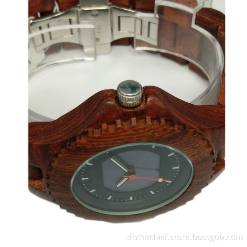 Make Custom Your Logo Sandalwood Wooden Watch, Fashion Men Western Wrist Watch
